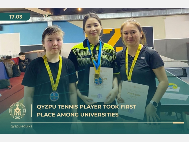 QyzPU tennis player took first place among universities