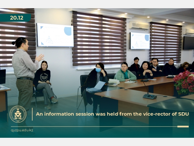 An information session was held from the vice-rector of SDU
